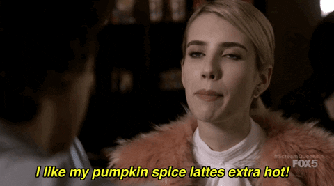 Image result for pumpkin spiced latte gif