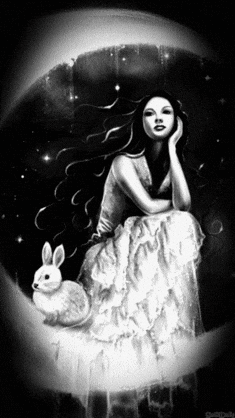 black and white night dark stars moon