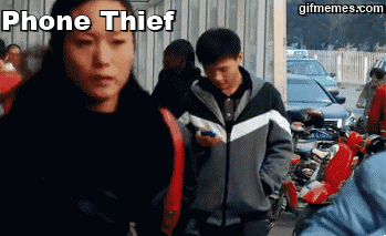 Phone Thief Level Max in funny gifs