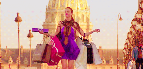 Girl holding shopping bags