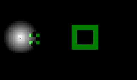 Trying subcell shadow casting : r/roguelikedev