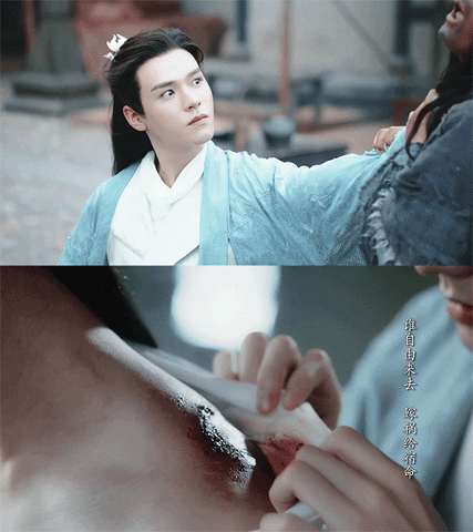 Ôn cốc chủ với người ngoài ra tay không ngần ngại, với Chu mỹ nhân bị thương liền đau lòng. (Ảnh: Internet)