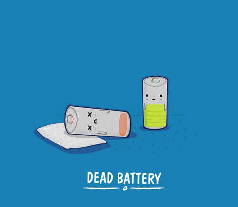 Low battery funny GIF