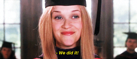 Resultado de imagem para elle woods we made it gif