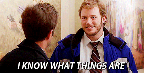 tv parks and recreation chris pratt andy dwyer i know what things are