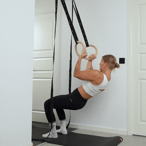 ring muscle up transition exercise demonstration