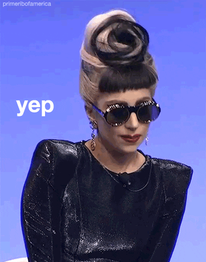 Lady Gaga Nod GIF