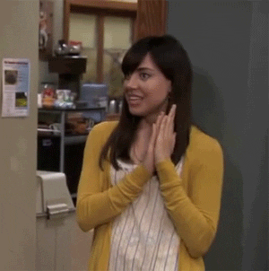 nice clapping yay aubrey plaza april ludgate