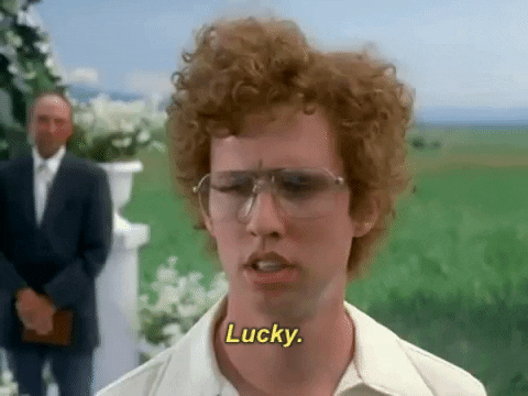 Image result for napoleon dynamite lucky gif