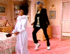 Will Smith and Tatyana Ali from the Fresh Prince of Bel Air dance