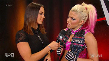 3. Backstage interview with Alexa Bliss Giphy