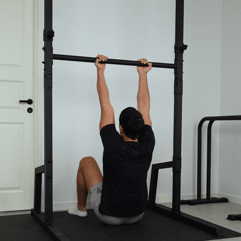 seated chin ups exercise demonstration