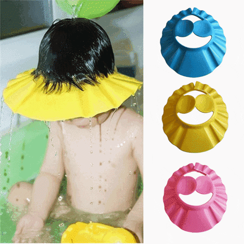 Baby Bath Shower Cap With Ears (Random) Baby Bath Shower Cap With Ears (Random)