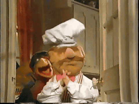 GIF: Muppet's Swedish Chef rubbing hands together