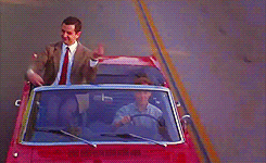 Mr Bean Car GIF by Matt