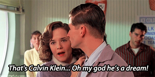 Image result for calvin klein back to the future gif