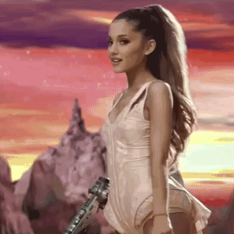 Finger Guns Ariana Grande Animated GIF