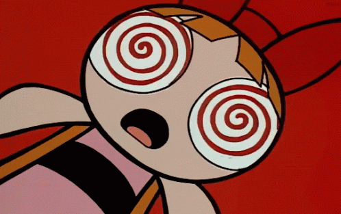 Power Puff Girl with circle eyes
