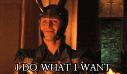 Loki (Tom Hiddleston). Caption: I do what I want