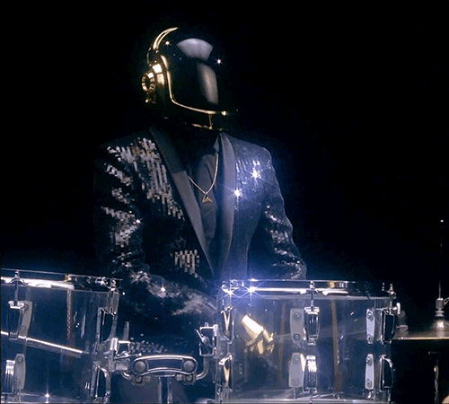 Daft Punk Robot playing drums